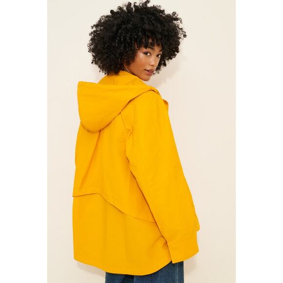 New Free People We The Free Seafarer Raincoat Jacket Waterproof in Yellow XS - Picture 2 of 7